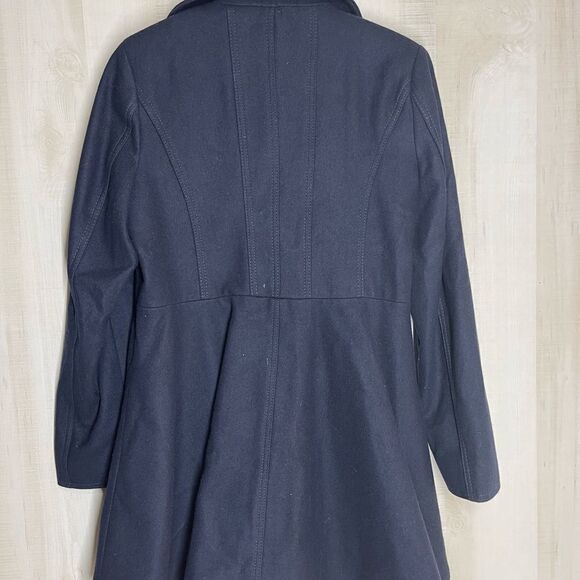 Liz Claiborne navy wool‎ double breasted coat, size large - Picture 14 of 15